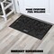 G128 Front Door Mat 29.5x17 Inch, Sturdy Door Mats for Home Entrance Outdoor Indoor, Non-Slip Rubber Backing Low Profile Mat, All Season Easy Clean Welcome Entryway Rug, Black Leaves